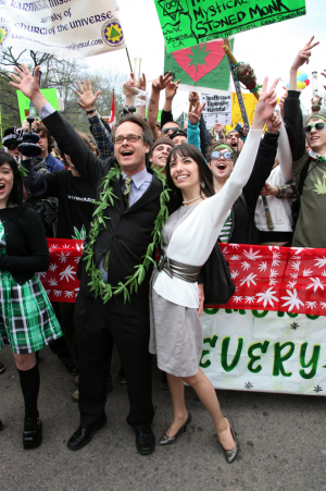 Marc and Jodie at the Global Marijuana March in Toronto. (Photo by High Times)